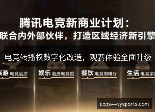 电竞转播权数字化改造，观赛体验全面升级